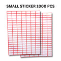 MRP Price Label Stickers 1000+ PCS | Small Self Adhesive Red Border Labels (3 x 2 cm)