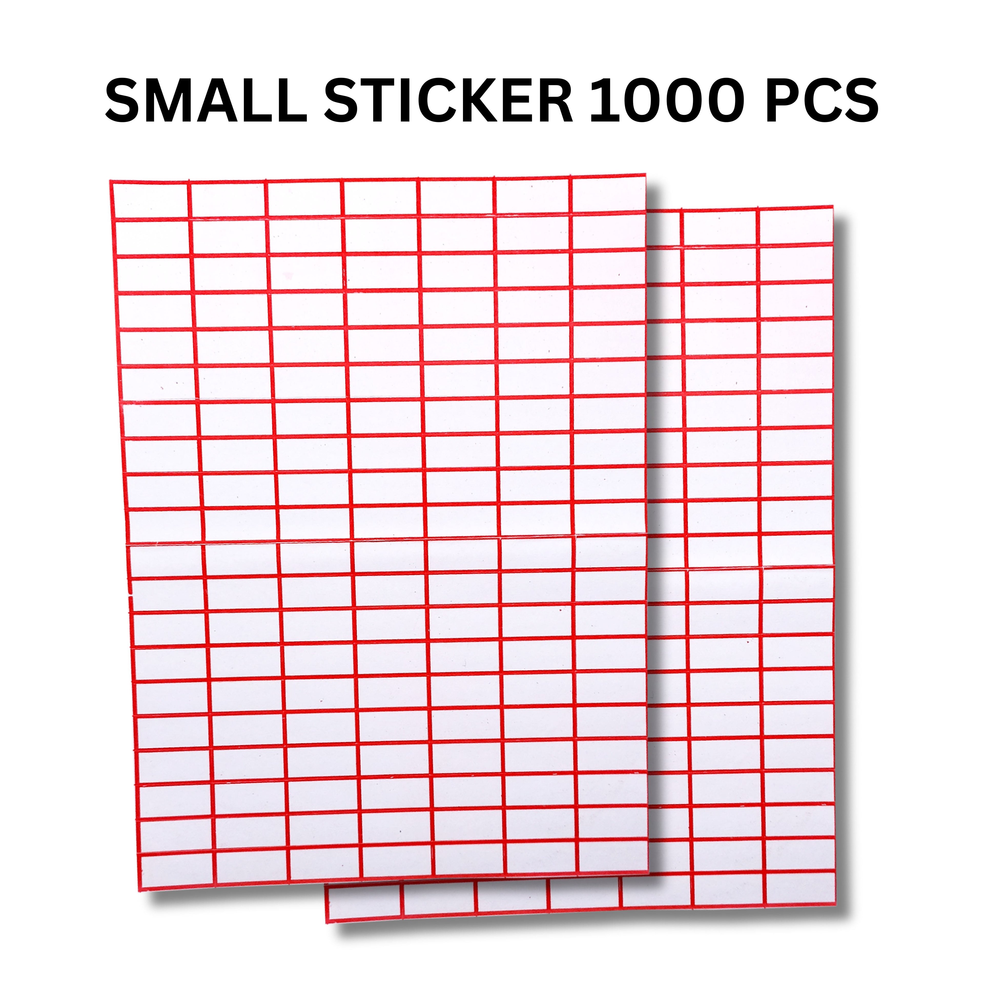 MRP Price Label Stickers 1000+ PCS | Small Self Adhesive Red Border Labels (3 x 2 cm)