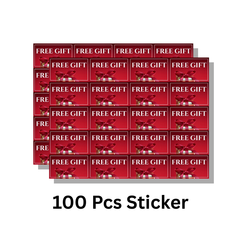 Free Gift Stickers for Small Business Packaging | Self-Adhesive Label (1 x 1.65 Inch)