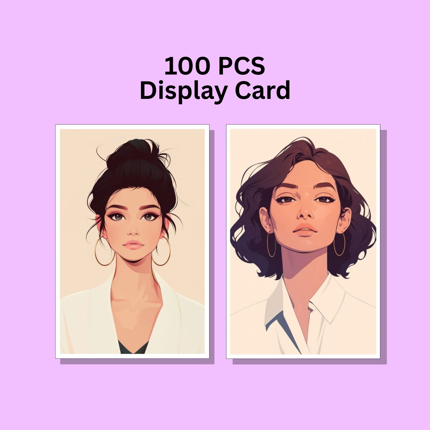 Jewellery Display Cards 300 GSM for Earrings & Necklaces – 100 PCS (3.6 x 2.4 Inch)