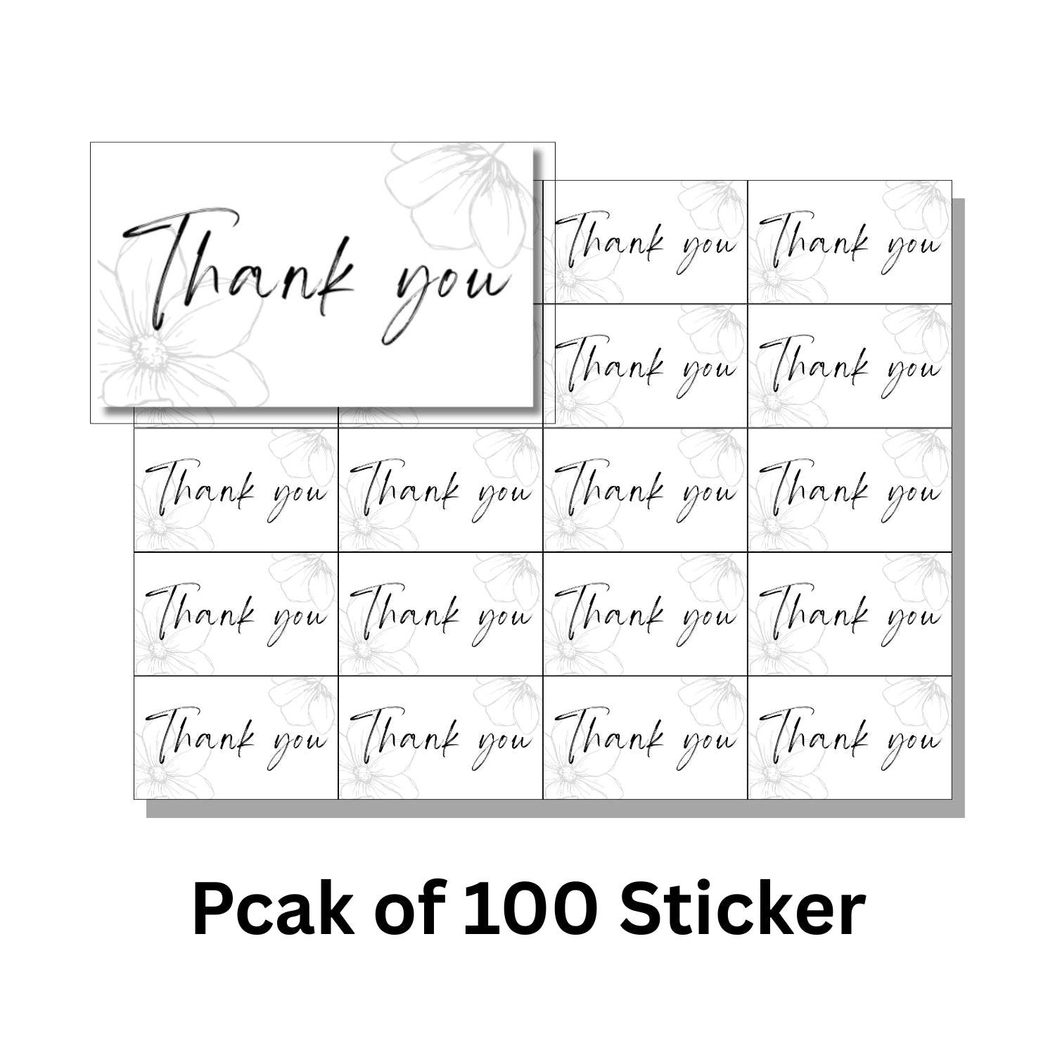 100 Thank You for Your Order Stickers | Cute Packaging Labels for Online Stores