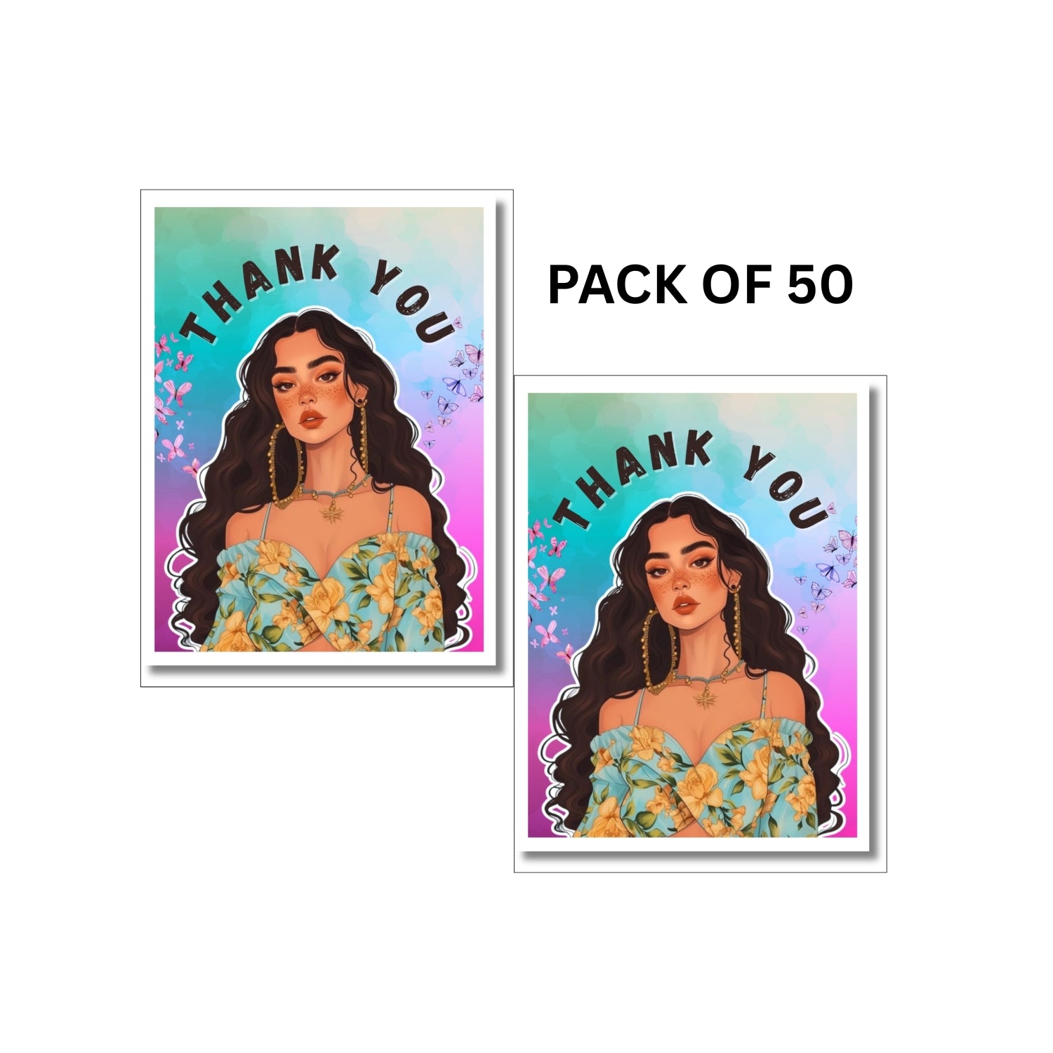 50 Jewellery Display Cards 4x3 Inch | Earring Packaging Cards for Small Business