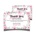 Small Thank You Cards with Flower Design (3x2 Inch) | Pack of 100 for Orders & Reviews