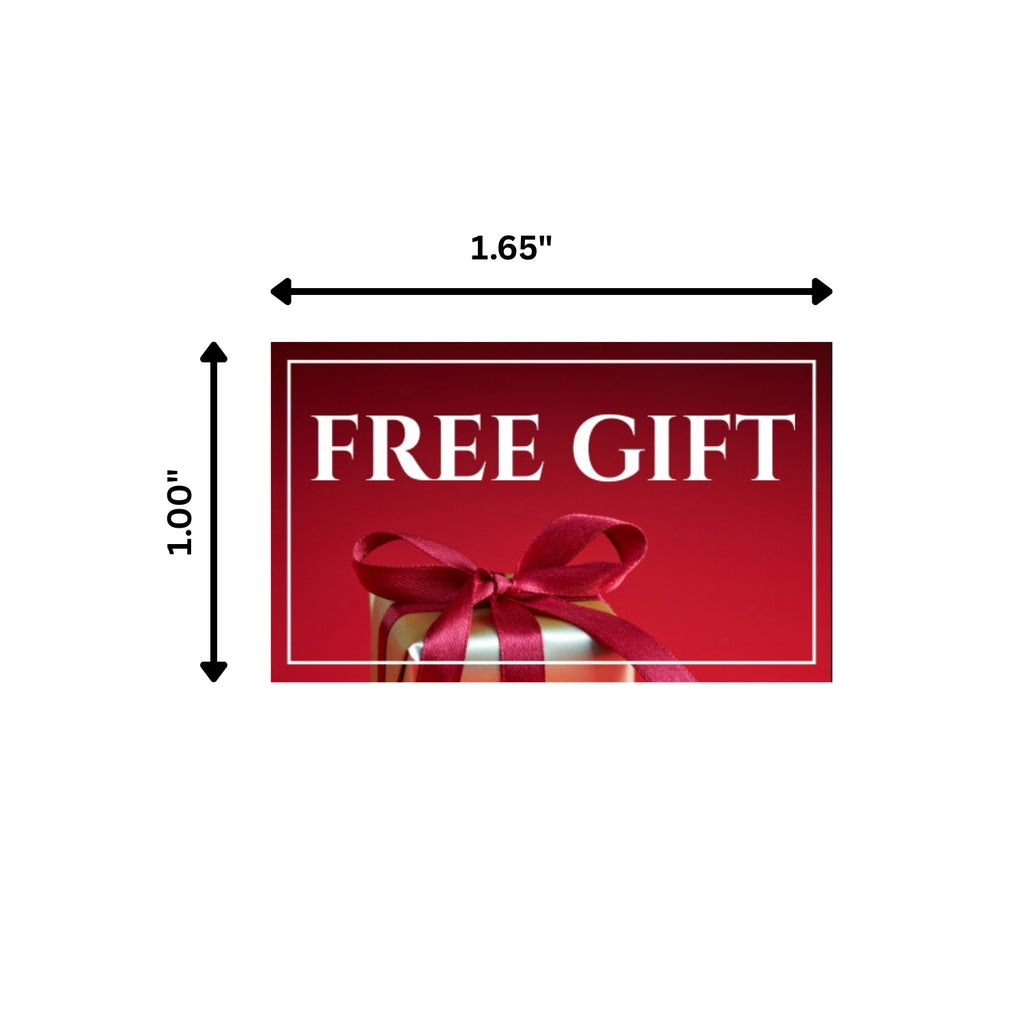 Free Gift Stickers for Small Business Packaging | Self-Adhesive Label (1 x 1.65 Inch)