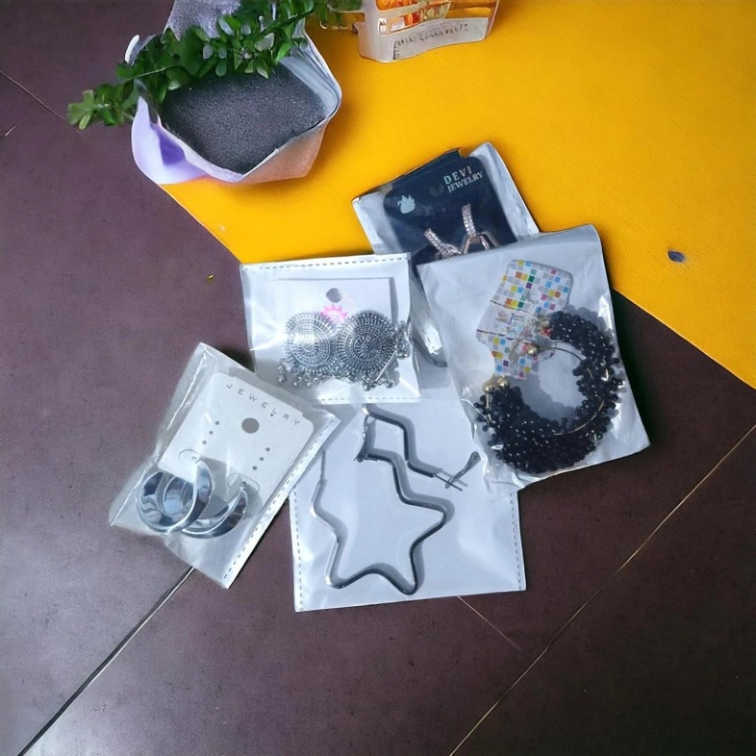 100 Clear BOPP Packaging Packets (3.5x4.5 Inch) | Jewelry Storage & Packaging Bags