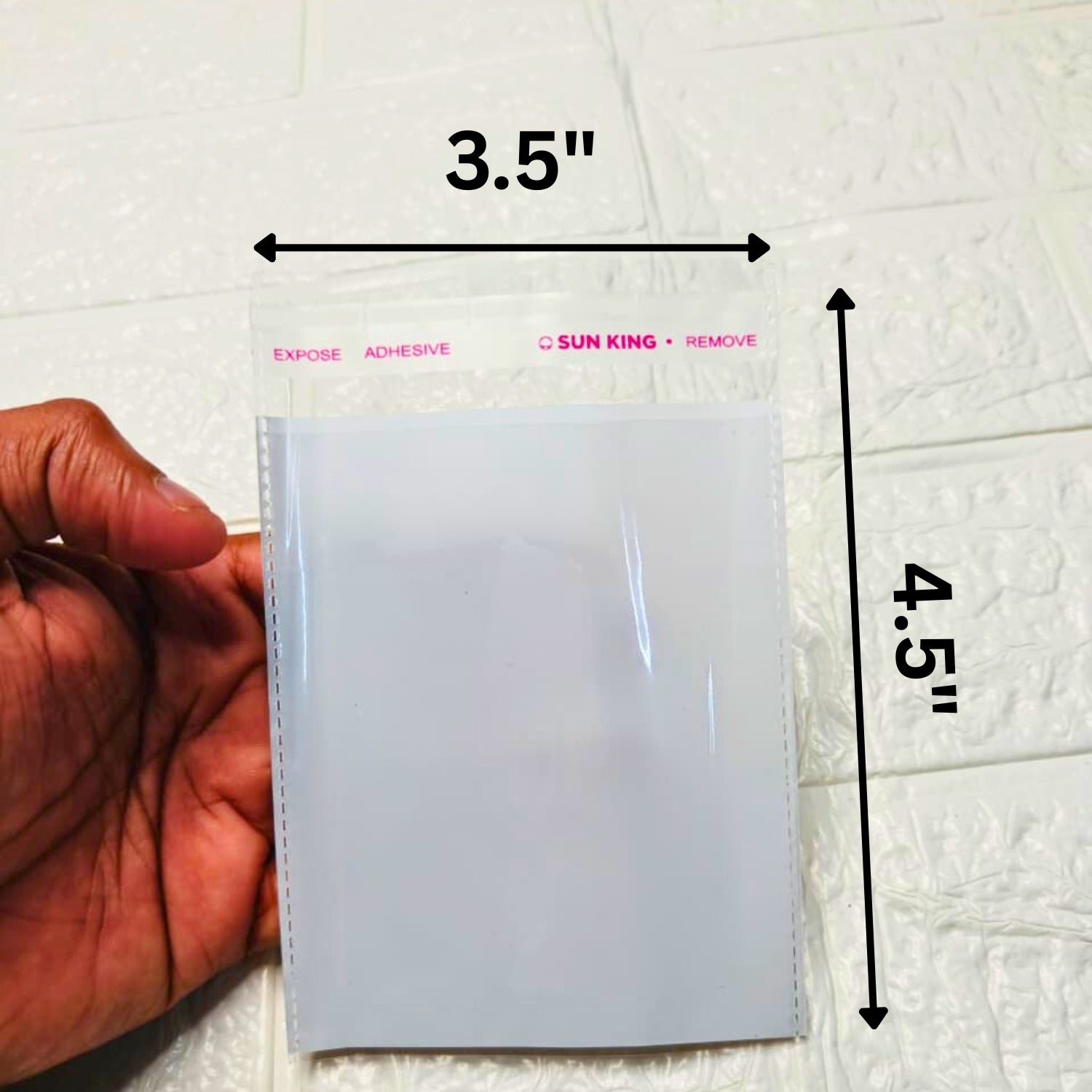 100 Clear BOPP Packaging Packets (3.5x4.5 Inch) | Jewelry Storage & Packaging Bags