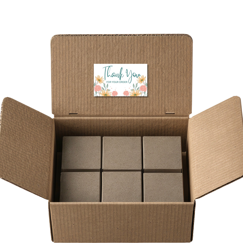 Thank You Stickers for Small Business Packaging – 100 Self-Adhesive Cute Labels for Orders (1 x 1.65 Inch)