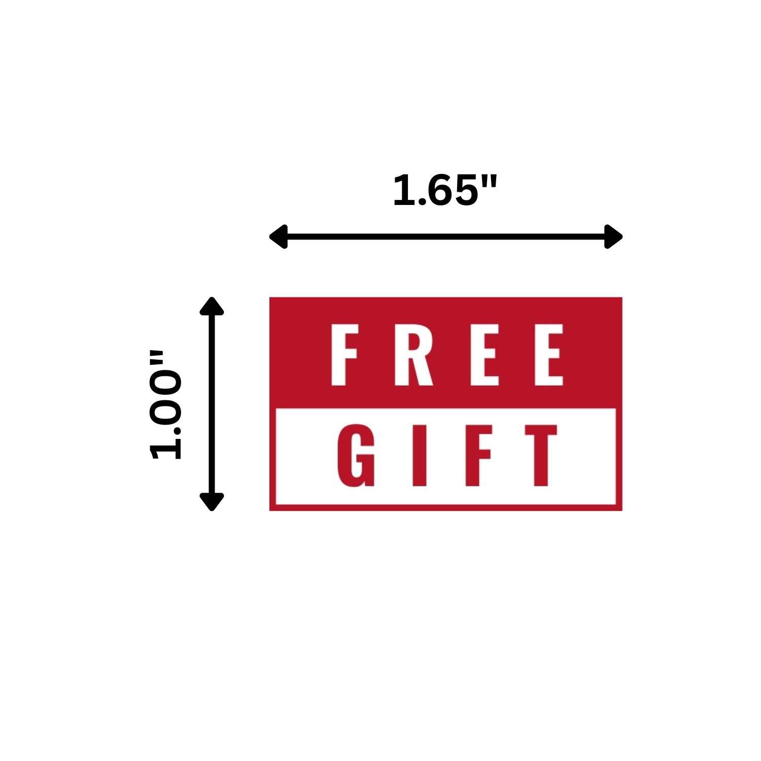 Free Gift Stickers for Small Business Packaging | Self Adhesive Label 1 x 1.65 Inch