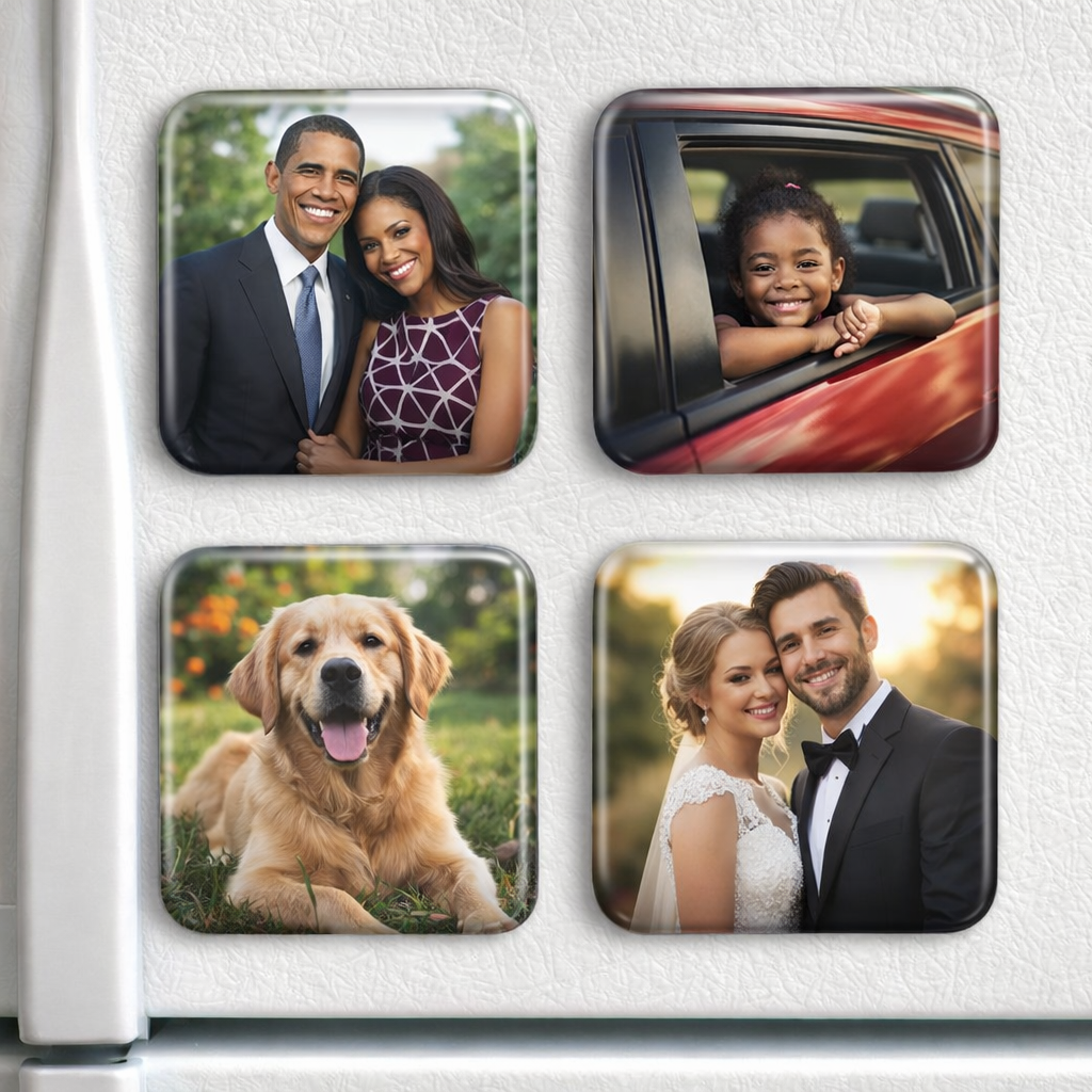 Custom Photo Fridge Magnets 2x2 Inch | Personalized Home Decor & Gift Magnets