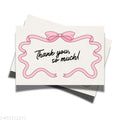 Pink Bow Thank You Cards Pack of 100 | Cute Aesthetic Greeting Cards for All Occasions